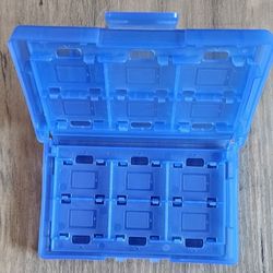 Nintendo Switch Blue Game Cartridge And Micro SD Case 
