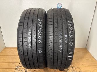 2 tires 245 50 19 Pirelli cinturato p7 as run flat high tread