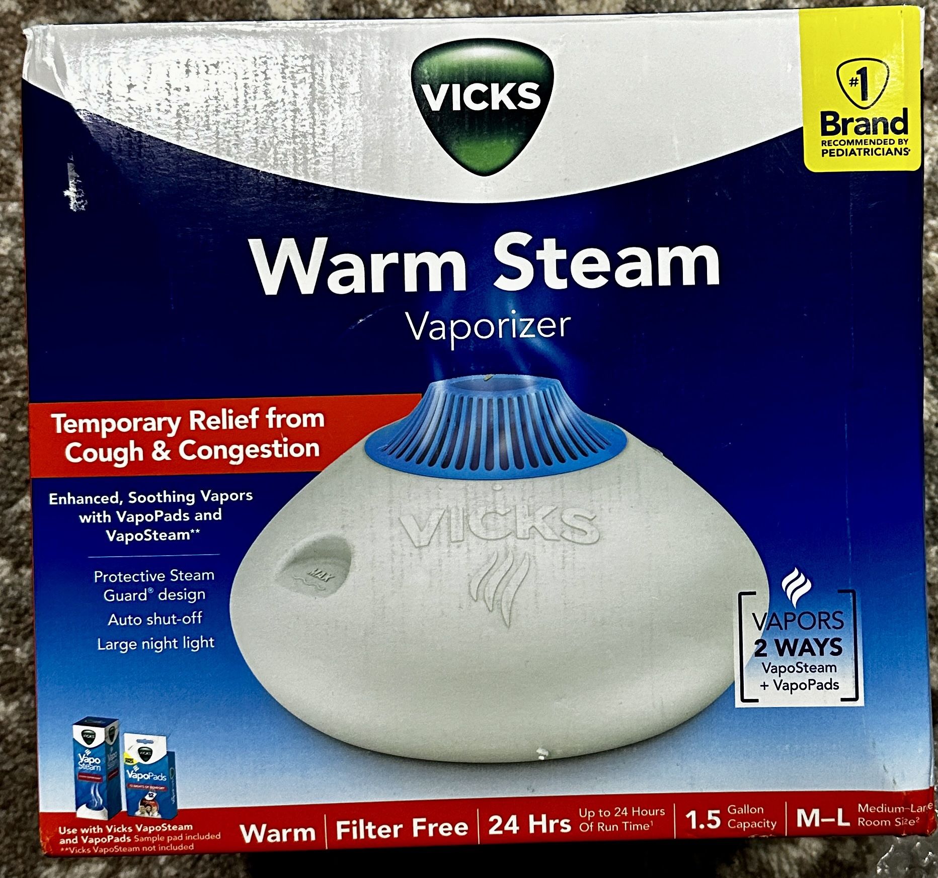 Vicks Warm Steam Vaporizer- New 