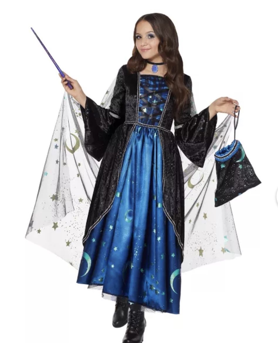 Halloween 🎃 Costume Spirit Midnight Sorceress Girls Size Medium 8-10