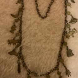 Vintage Chain Necklace With Different Charms
