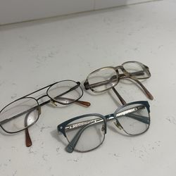 Vintage Women’s Eyeglasses Lot of 3 Glasses Frames Bundle