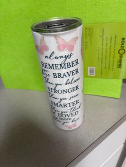 Inspirational Butterfly Skinny Tumbler