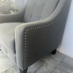 Comfy Grey Accent Chair - couch - Clean