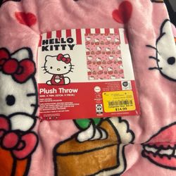 Hello Kitty Pink Fall Macaroon Blanket