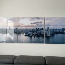 Acrylic Painting Miami Skyline 