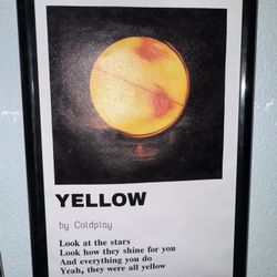 Coldplay “Yellow” Poster With Frame 