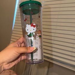 Hello Kitty Starbucks glass 