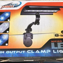 Aquarium High OutPut Micro Sun LED 8 watt Clamp On Blue/Daylight New 