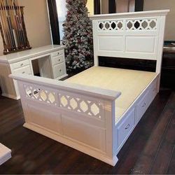 Bed And Desk Custom Made Solid Wood