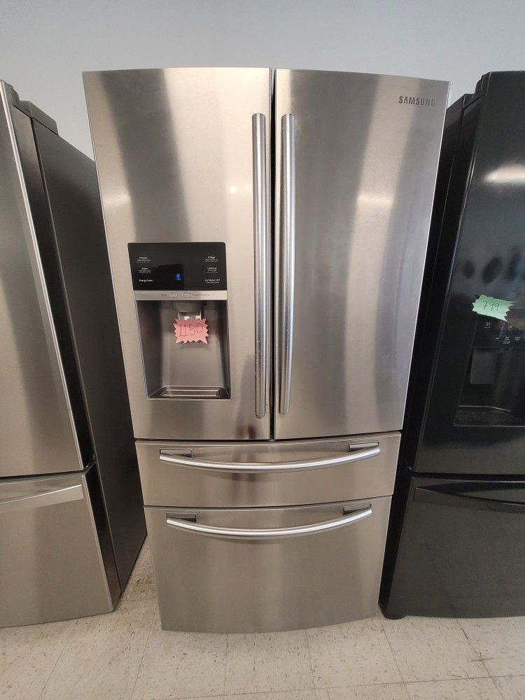 Samsung 33in Stainless Steel 4-doors French Door Refrigerator Used Good Condition With 90day's Warranty 