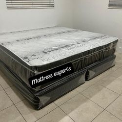 MATTRESS KING SIZE PILLOW-TOP WITH BOX SPRING-2PCS