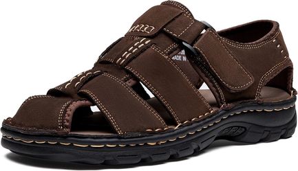 Jousen Men's Sandals Arch Support Casual Genuine Leather Summer Outdoor Size 10