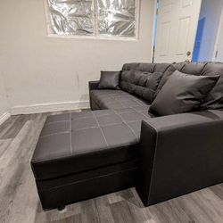 New Espresso Sleeper Sectional/ Free Delivery 