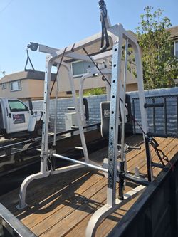 Marcy Pro Home Gym Equipment Exercise Smith Machine Rack Workout Fitness Weights