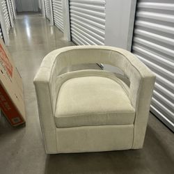 Cream Swivel Accent Chair