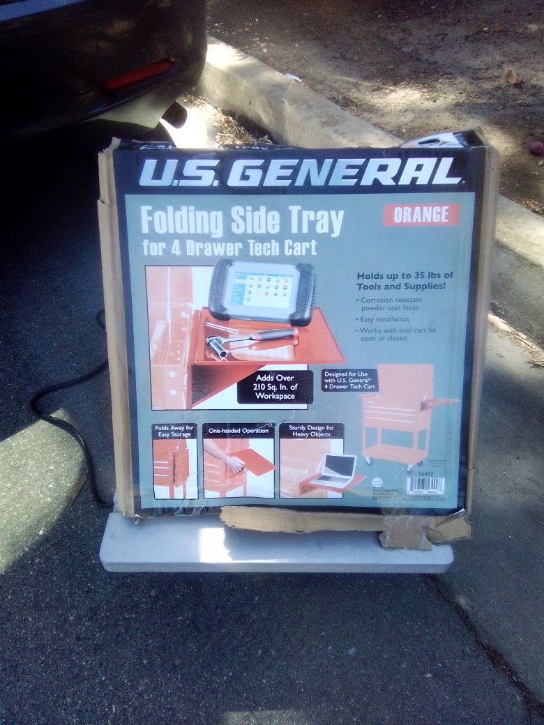 Folding Side Tray For Tool Chest Cart