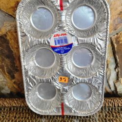 4 Disposable Aluminum Foil Cupcake/Muffin Pans