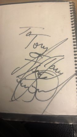 Michael Jackson autographed history tour 97 signed
