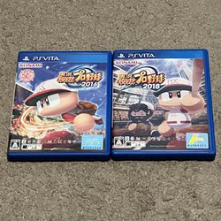 Lot Of 2 Jikkyo Powerful Pro Yakyu 2016 2018 Baseball Sony PS Vita Japanese CIB