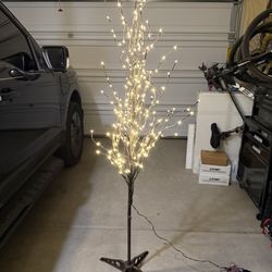 Title: LED Lighted Twig Tree – Warm White Fairy Lights – ~6ft – Indoor/Outdoor Decor