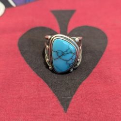 Vintage 1970s Native American Ring - Sz 11 1/4