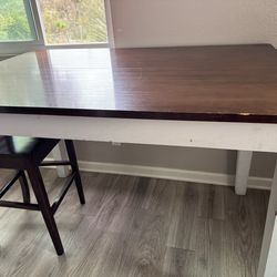 Wood dining table