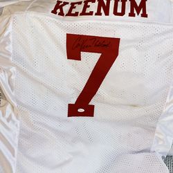 Case Keenum Autographed Jersey.