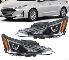 Headlights Replacement Halogen Pair for 2019 2020 Hyundai Elantra Left+Right NEW