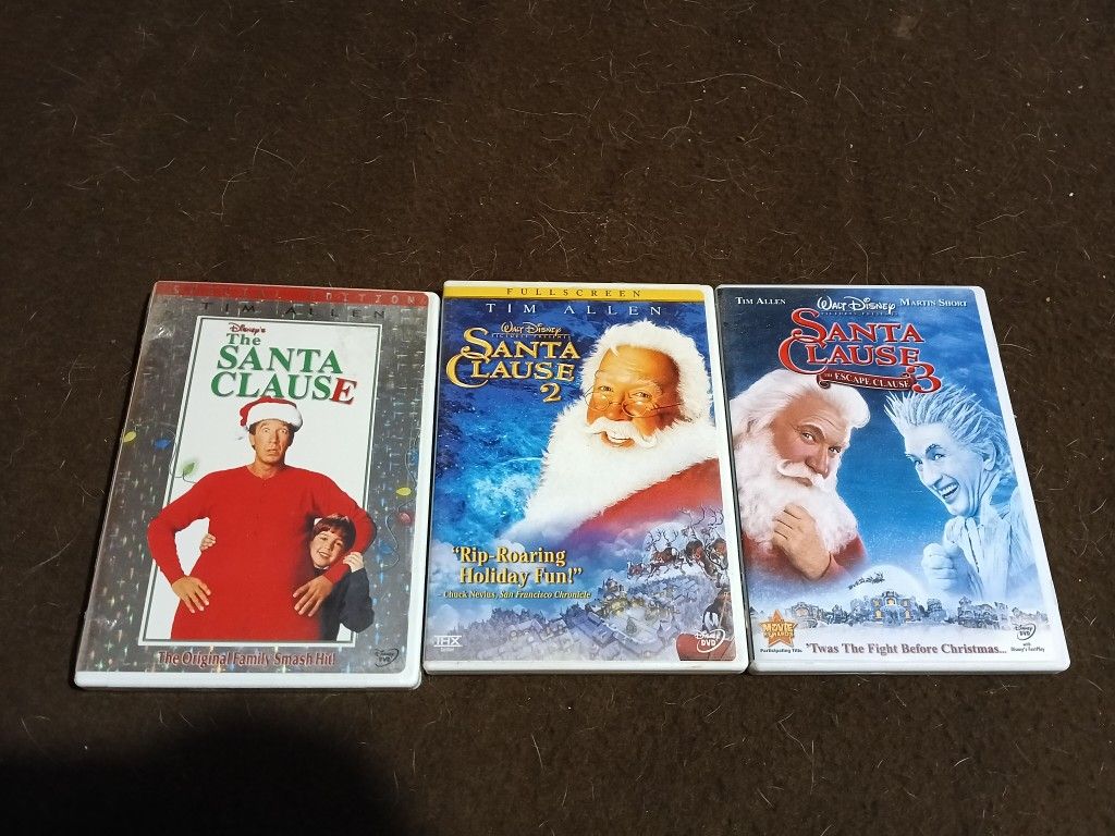 The Santa Clause trilogy DVDs Disney Tim Allen