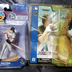 TODD HELTON Colorado Rockies Action Figure & McFarlane Sports Pick Randy Johnson