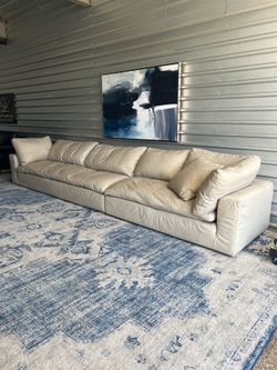 Restoration Hardware leather cloud coucu
