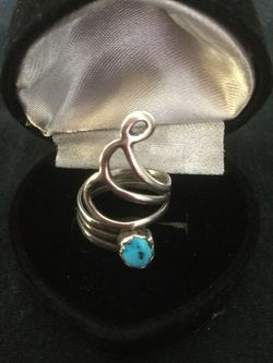 Turquoise & Sterling Silver Ring size 6 1/2