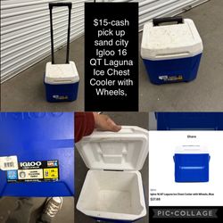 $15 Igloo 16 QT Laguna Ice Chest Cooler with Wheels,