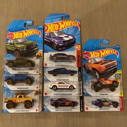 (9 items) Hot Wheels Die-Cast Dodge Ram Car Collection