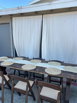 Farm Tables, Chairs, Marquee Numbers Available