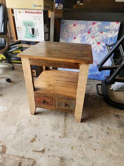 Solid Pine End Table