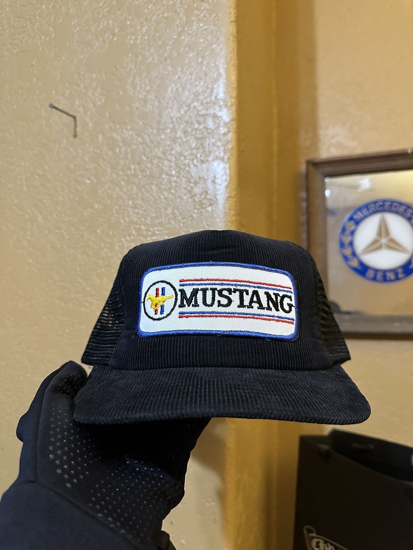 Vintage 80s Ford Mustang Trucker Hat Cap Snapback