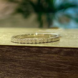 Yellow Gold Ladies Natural Diamond Halfway Eternity Band