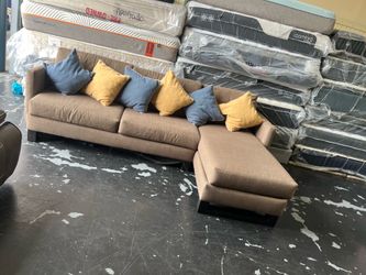 Brown sectional