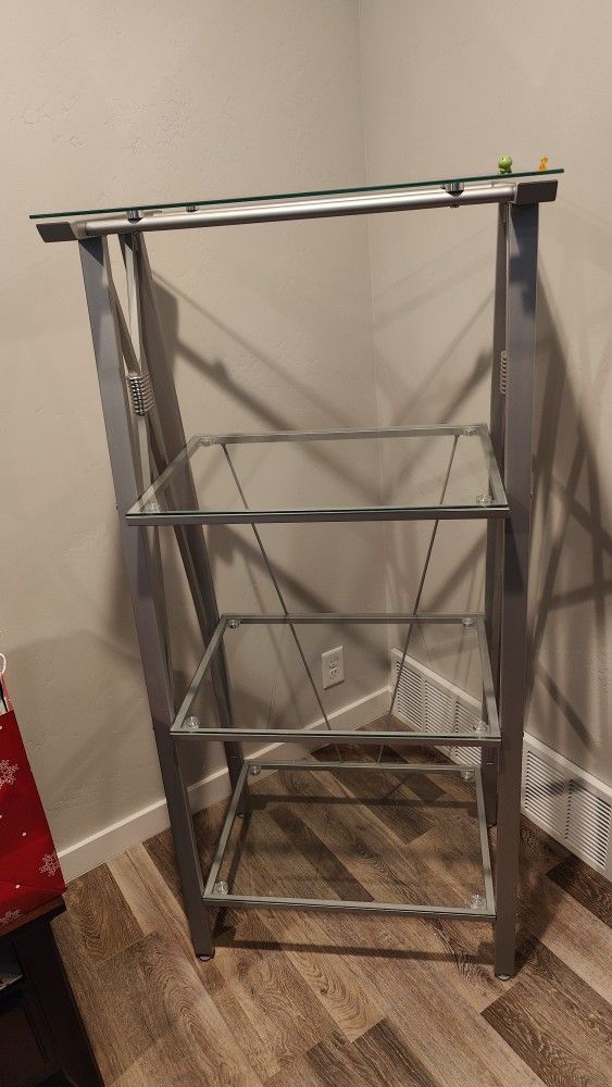 Glass And Metal Display Shelf