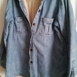Women's denim fleece lined jacket