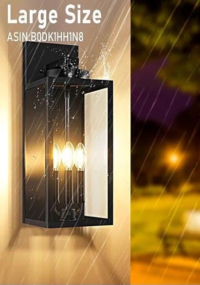 Large Outdoor Wall Light, 1pc 20in Fixtures, Exterior Lighting Fixtures Porch Sconces,NEW