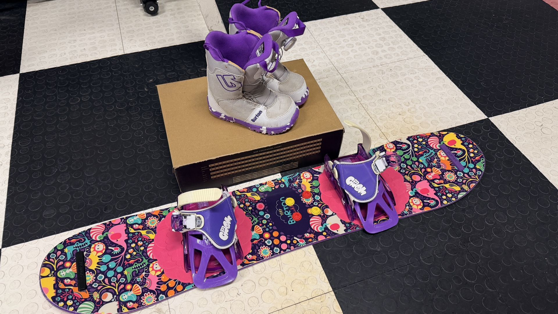 Burton Kids Snowboard, Bindings And Boots