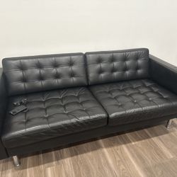 Black Leather Sofa