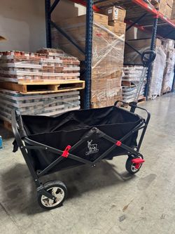 Folding Utility Wagon Cart with Telescoping Handle