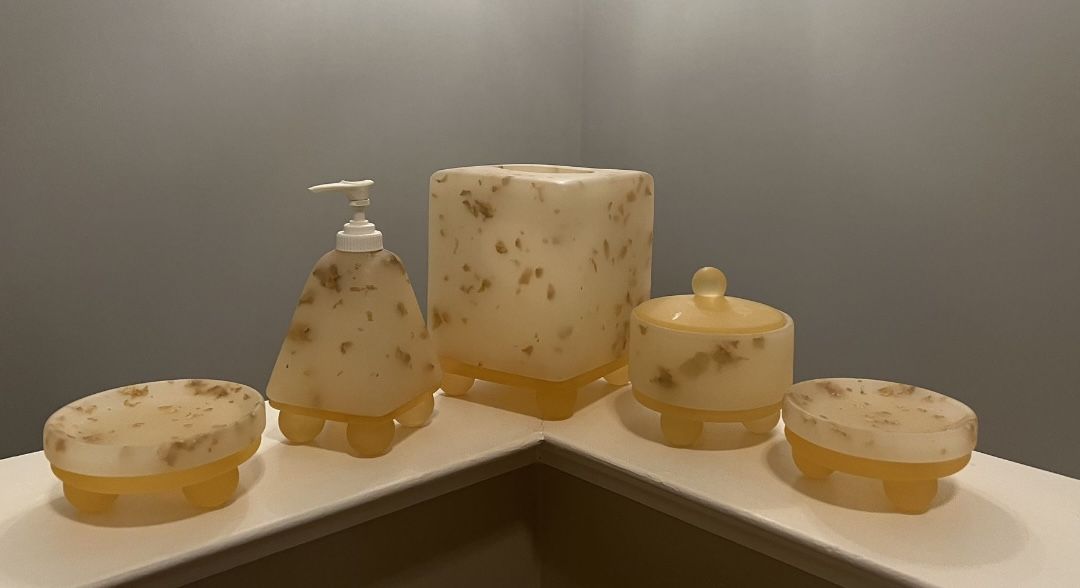 Bathroom Tissue Box Soap Dish Ceramic Accessories New