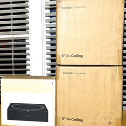 Sonos 8 inch In-Ceiling Set + 2 more 8” Sonos In-Ceiling Speakers.   Brand New Sealed.  Includes Warranty.   