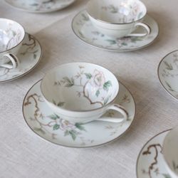 Vintage Noritake Floral China Set – Teacups, Plates & Serving Pieces (Cottagecore / Tea Party)
