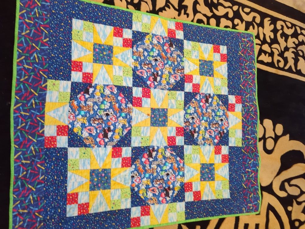 Puppies And Stars Quilt